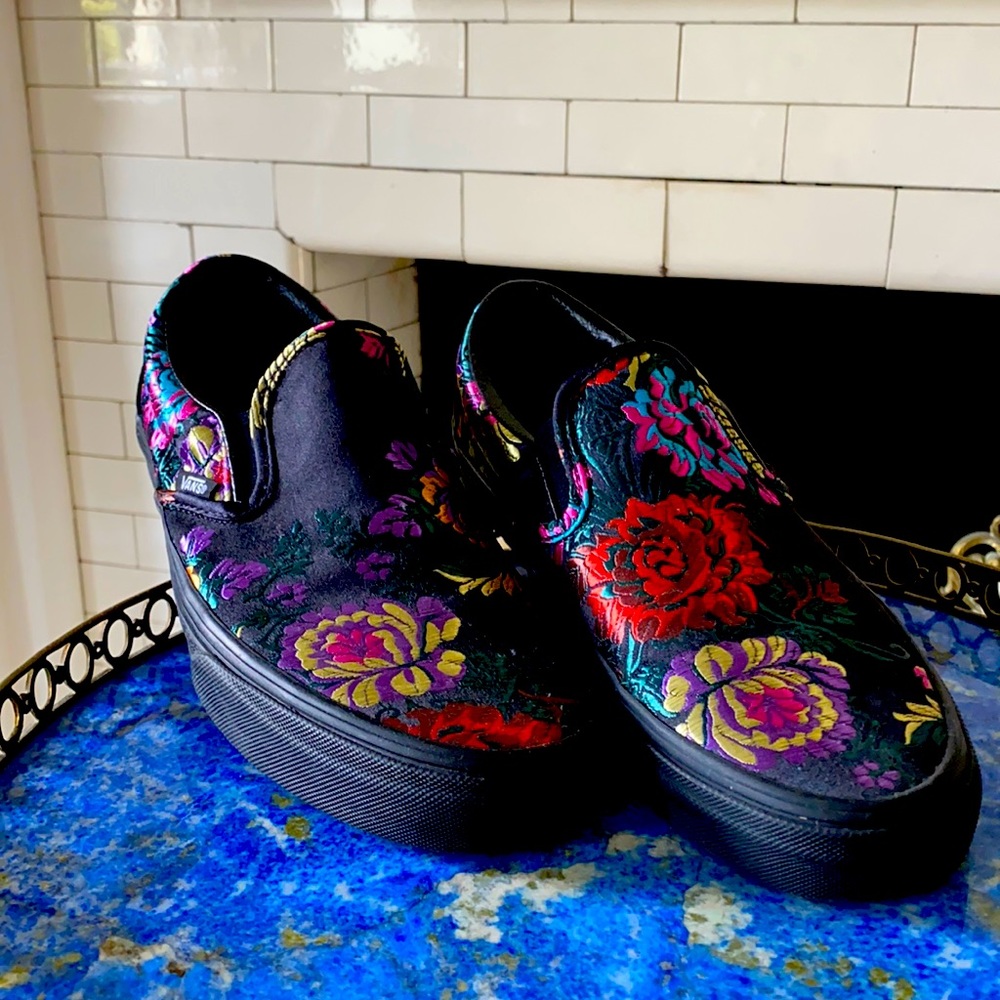 Vans brocade slip on from  bergdorf Goodman